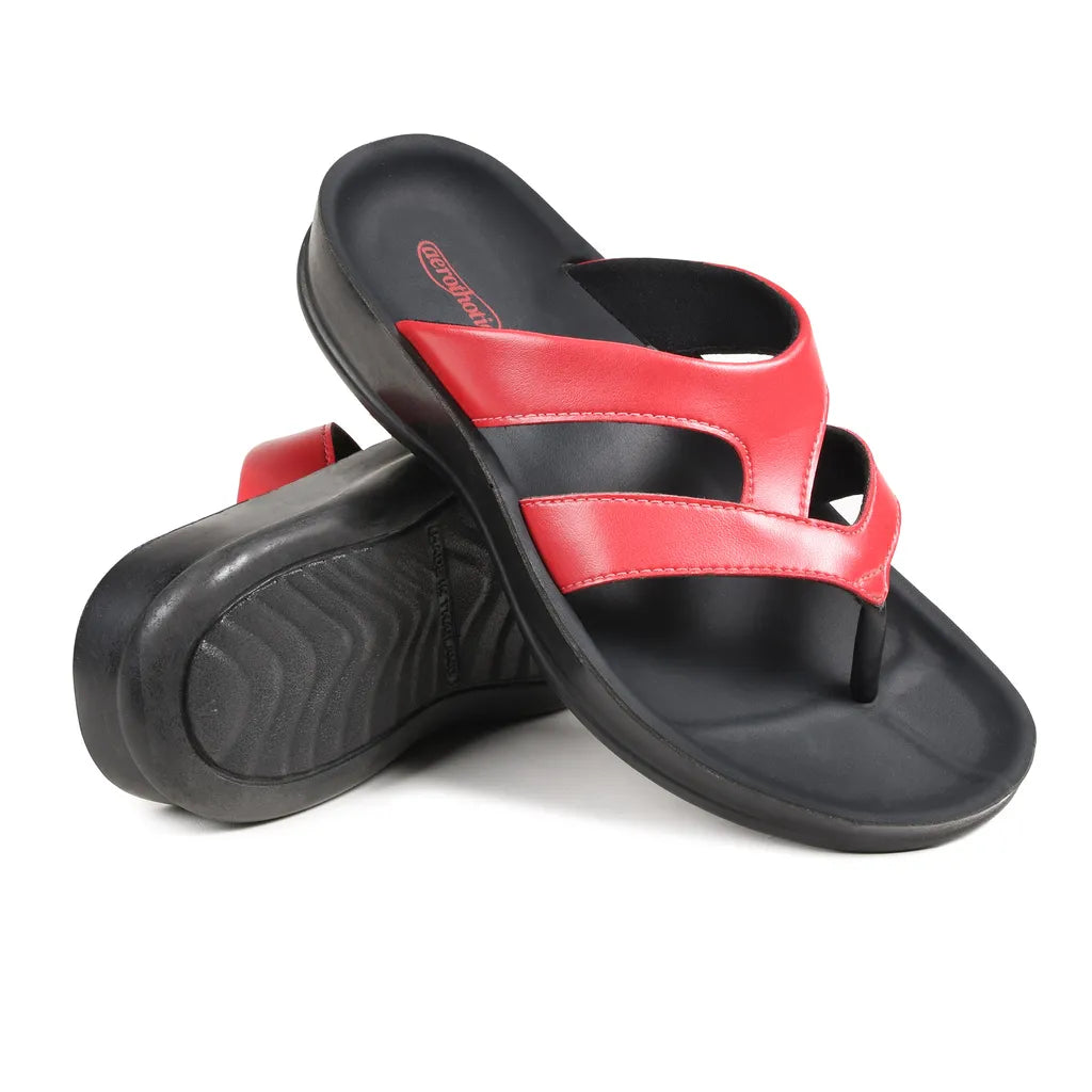 Aerothotic - Raido Women’S Strappy Sandals, Red